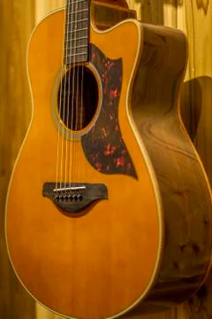 Guitar on wall Stock Photos