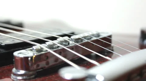 Guitar on white background Stock Footage 24756369