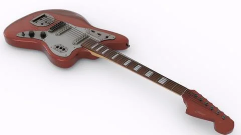 Guitar with white background Stockillustratie