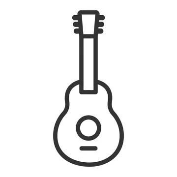Guitar on white background. Perfect use for web, pattern, design, icon, ui Stock Illustration