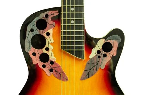 Guitar on a white background. Stock Photos