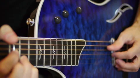 GuitarBlue01 스톡 동영상 5296956