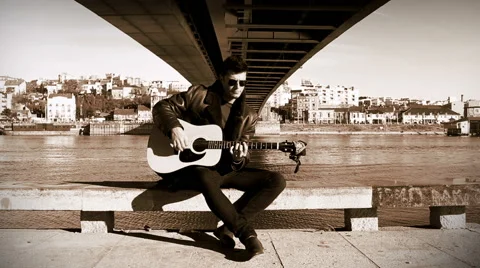 Guitarist Stock Footage 57931728