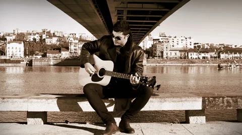 Guitarist Stock Footage 57933686