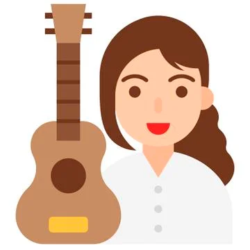 Guitarist icon, profession and job vector illustration Stock Illustration