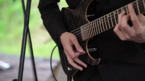 Guitarist in music band Stock Footage
