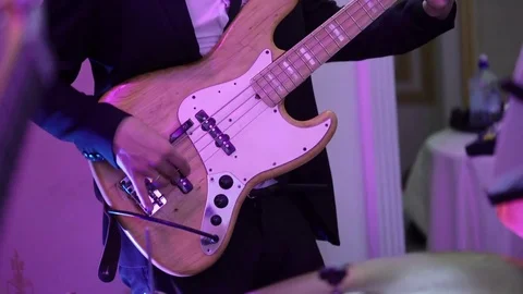 Guitarist in music band Stock Footage