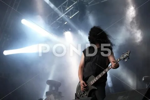 Guitarist on the stage Stock Photos