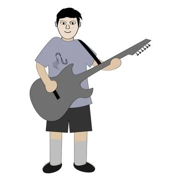 Guitarist vector element design Stock Illustration