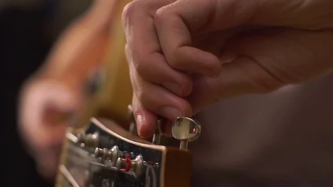 Guitarists hands close-up Video stock 71112133