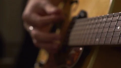 Guitarists hands close-up Video stock 71139163