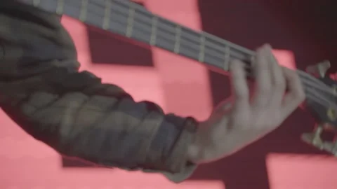 Guitarist's Passionate Performance Stock Footage 246427657