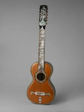 Guitarra Sptima (Seven-course guitar) ca. 1880 M. Fernandez Mexican Mariano.. Stock Photos