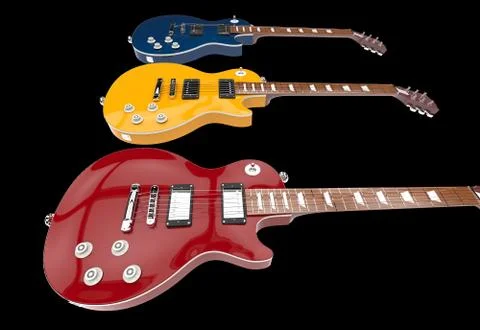 Guitars Closeup Shot Stock Illustration