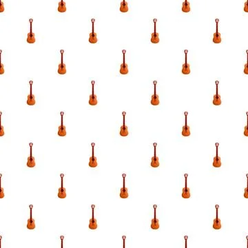 Guitars creating a repeating musical pattern on a white background Stock Illustration