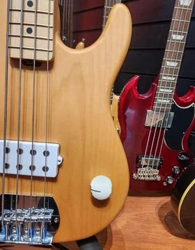 Guitars on display Stock Photos