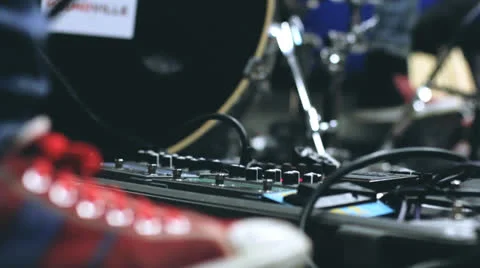 Guitar's pedals - rhythm Stock Footage 22554481