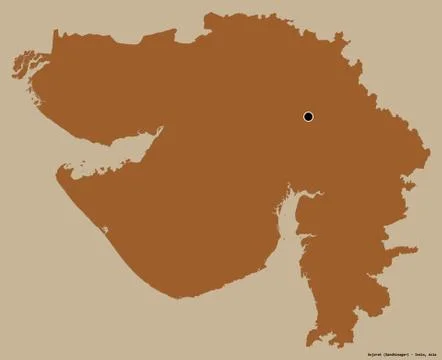 Gujarat, state of India, on solid. Pattern Stock Illustration