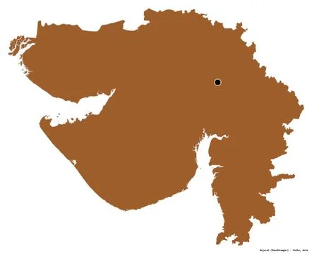 Gujarat, state of India, on white. Pattern Stock Illustration