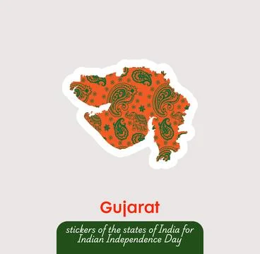 Gujarat vector sticker Stock Illustration
