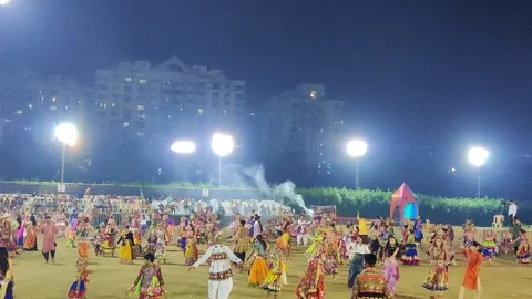 Gujarati dance Stock Footage 118778263