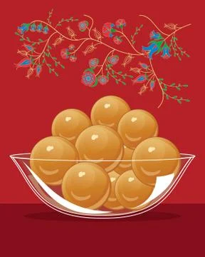 Gulab jamun Illustrazione stock