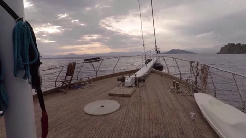 On a Gulet Turkey 5 evening Stockbeeldmateriaal 82955313