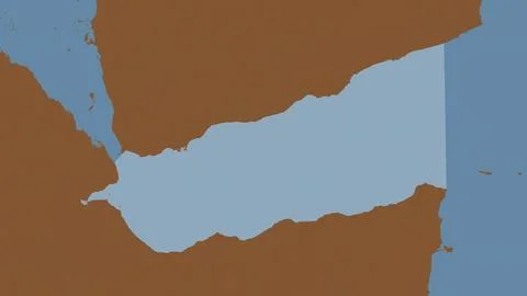 Gulf of Aden highlighted on a tiled pattern colored map Stock Illustration