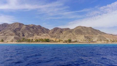 Gulf of Aqaba beach, in Eilat Stock Photos