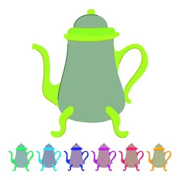 Gulf arabic tea pot vector cartoon graphic Stock Illustration