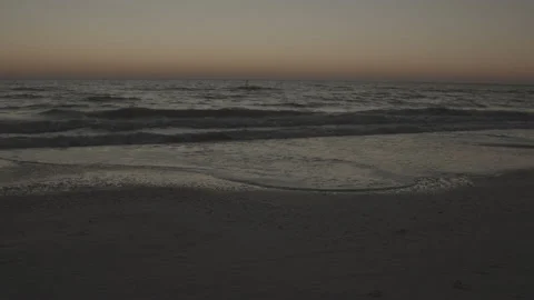 Gulf beach dusk Stock Footage 170808513