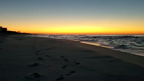 Gulf Coast at Dawn Stock Footage 148593873