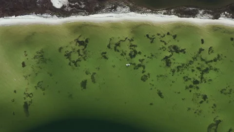 Gulf Coast Drone Beach 스톡 동영상 218412902