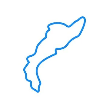 Gulf coast map icon logo design template Stock Illustration