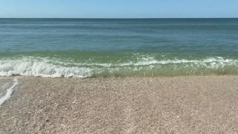 Gulf of Mexico Gentle Waves Blue Sky Florida Stock Footage 228987325