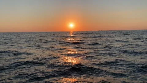 Gulf of Mexico Sunset Video stock 220225688