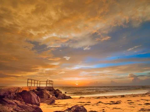 Gulf of Mexico Sunset Stock Photos