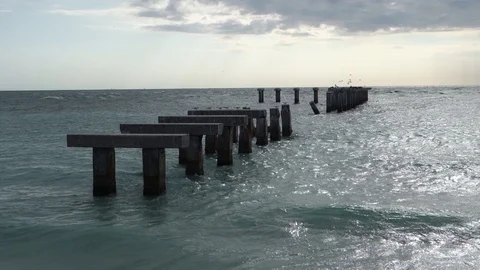 Gulf of Mexico surf Stock Footage 88956799