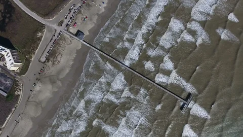 Gulf of Mexico Texas beach drone Vídeos de archivo 101216896
