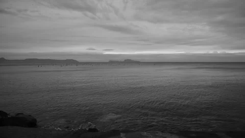 Gulf of Naples in a winter day Stock Footage 231325595