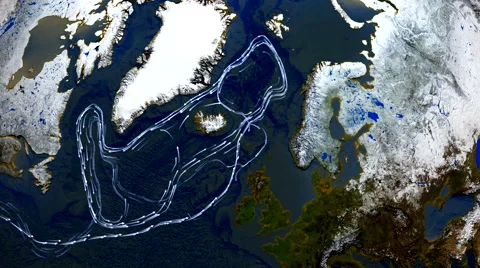 Gulf stream. System of warm currents. Stock Footage 63606843