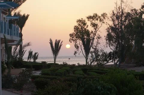 Gulf of Suez, at sunset. Fotos de archivo
