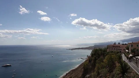 Gulf of Taormina Stock Footage 81067380