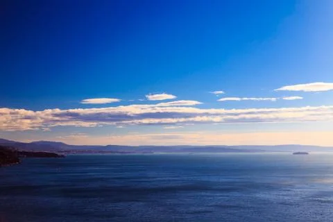 The gulf of trieste in a windy day Stock Photos