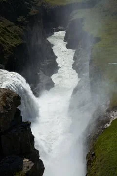 Gulfoss during midday Stock Photos