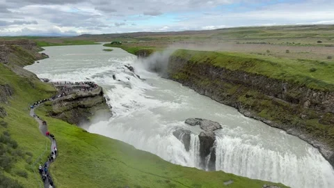 Gulfoss waterfall Stock Footage 328227158