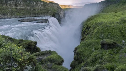 Gulfoss Waterfall in Iceland Stock-Footage 72288403