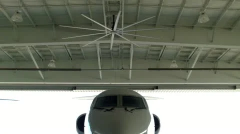 Gulfstream In Hangar 2 Stock Footage 13214507