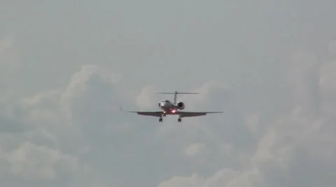 Gulfstream Landing Stock Footage