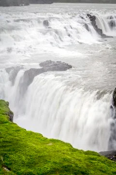 Gullfoss, a beautiful waterfall Stock Photos